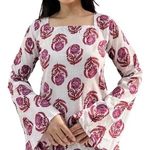 FELISIA Women's Rayon Floral Printed Short Kurti